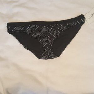 NWT Athleta Chevron Black And White Bikini Bottom